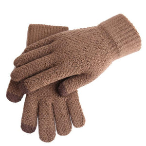 Winter Gloves Men's Warm Knitted Gloves Thick Mittens Autumn Winter Touch Screen Gloves