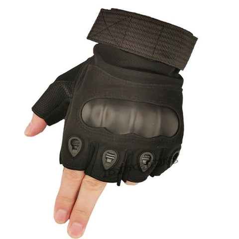 Tactical Hard Knuckle Half finger Gloves Men's Army Military Combat Hunting Shooting Airsoft Paintball Police Duty - Fingerless