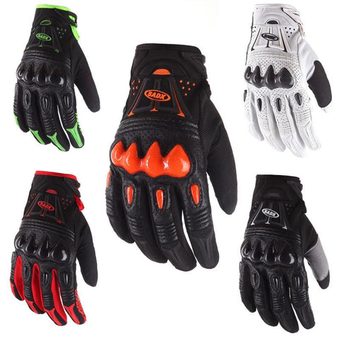 Winter Mottled Carbon Fiber Protective Shell Men'S Long Finger Motorcycle Gloves Cycling Gloves Accessories Bicycle Gloves